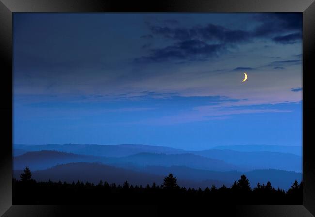 Vosges Mountains at Night, Alsace Framed Print by Arterra 