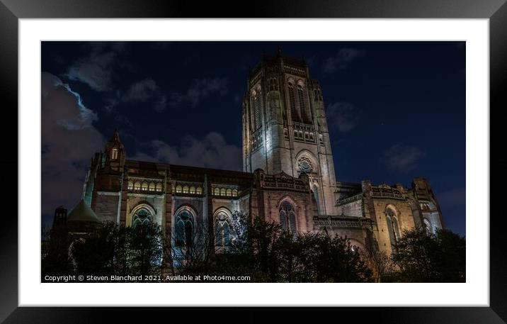 Liverpool Anglican Cathedral Framed Mounted Print by Steven Blanchard