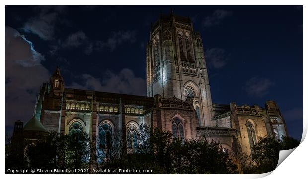Liverpool Anglican Cathedral Print by Steven Blanchard