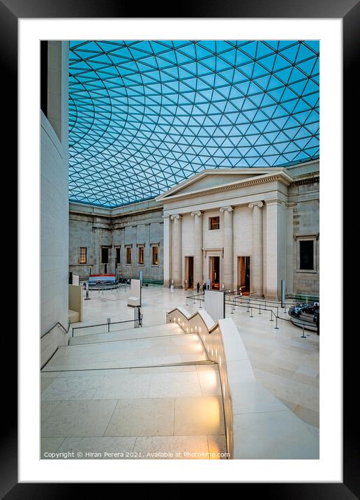 The Great Court, British Museum, London Framed Mounted Print by Hiran Perera