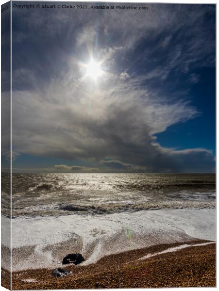Sunny seascape Canvas Print by Stuart C Clarke
