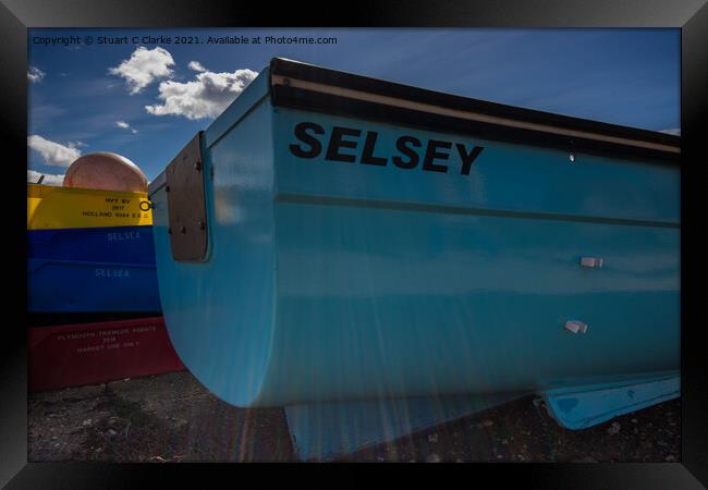 Selsey fishing boat Framed Print by Stuart C Clarke