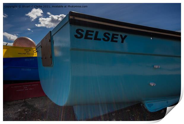 Selsey fishing boat Print by Stuart C Clarke