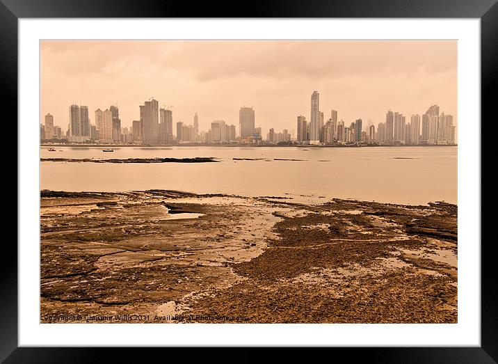 Panama City New View From Old Framed Mounted Print by Christine Johnson