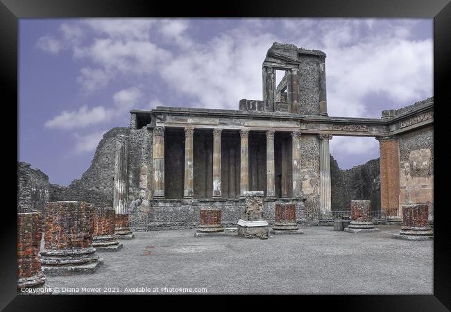The Ruins of Pompeii Italy Framed Print by Diana Mower