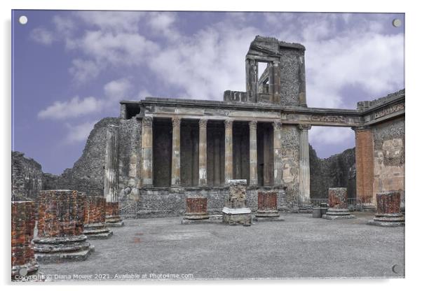The Ruins of Pompeii Italy Acrylic by Diana Mower