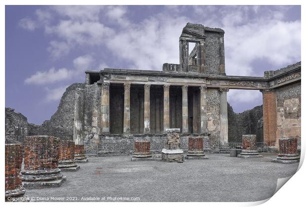 The Ruins of Pompeii Italy Print by Diana Mower
