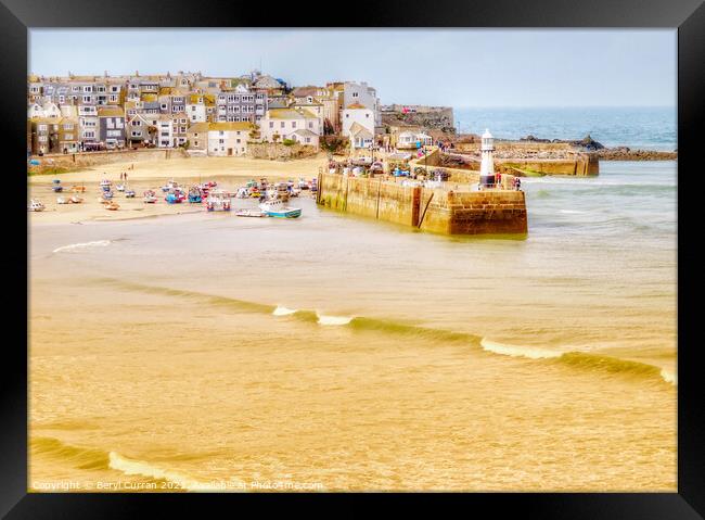 Captivating Beauty of St Ives Harbour Framed Print by Beryl Curran