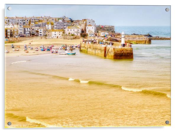 Captivating Beauty of St Ives Harbour Acrylic by Beryl Curran