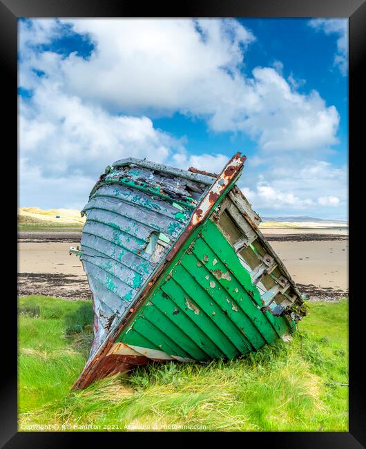 The old boat. Framed Print by jim Hamilton