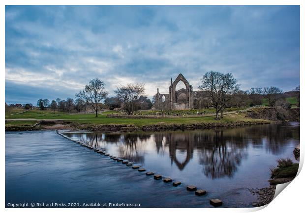 Storm Clouds over Bolton Abbey Print by Richard Perks