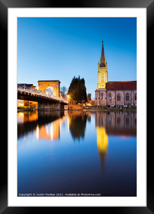 The river Thames at Marlow, Buckinghamshire  Framed Mounted Print by Justin Foulkes