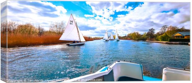 Broads Yachts  Canvas Print by Tom Hartfil-Allgood