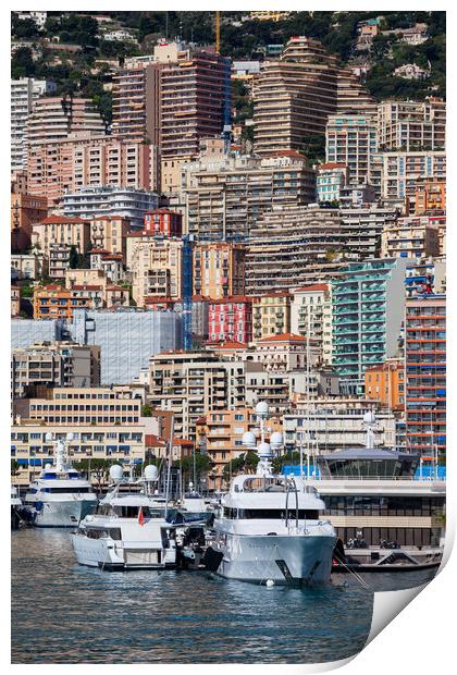 Monaco Cityscape Print by Artur Bogacki