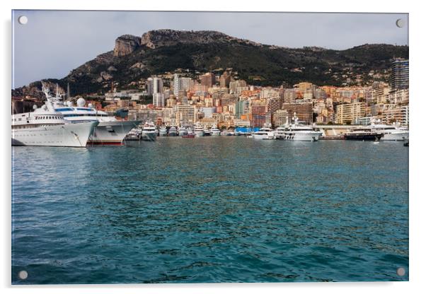Monaco Sea View Acrylic by Artur Bogacki