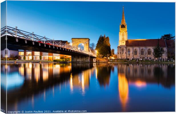The river Thames, Marlow, Buckinghamshire Canvas Print by Justin Foulkes
