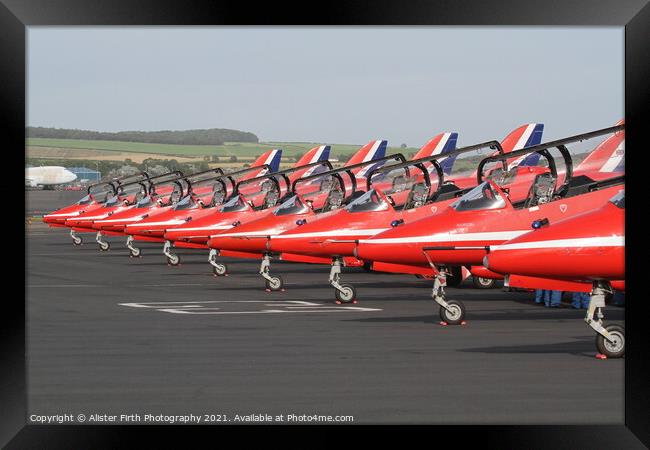 Red Arrows Waiting Framed Print by Alister Firth Photography