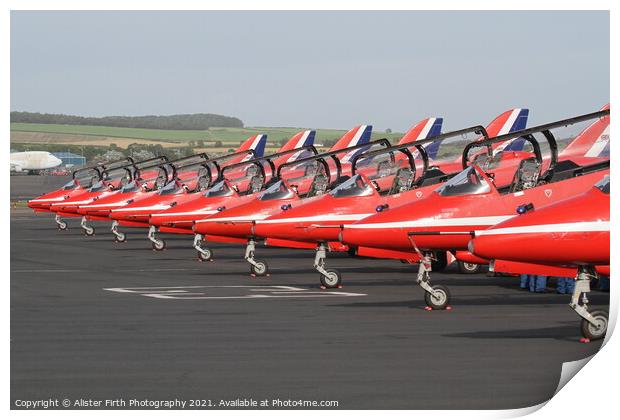 Red Arrows Waiting Print by Alister Firth Photography