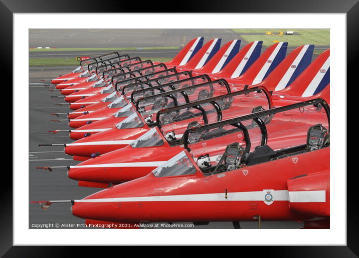 Red Arrows waiting Framed Mounted Print by Alister Firth Photography