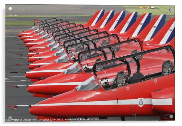 Red Arrows waiting Acrylic by Alister Firth Photography
