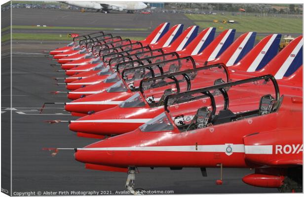 Red Arrows Ready Canvas Print by Alister Firth Photography