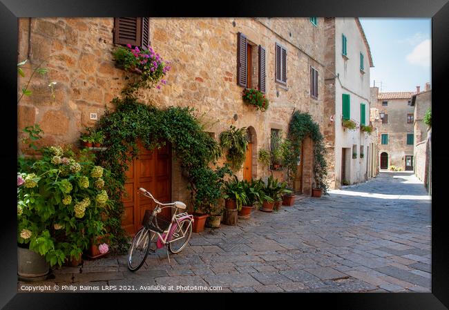 Beautiful Pienza, Tuscany Framed Print by Philip Baines