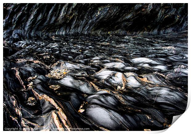 Flowing Rocks Print by David J Blanks