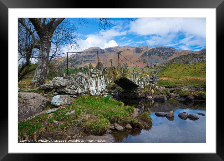 Slaters bridge in the lake district Cumbria Langdales 525  Framed Mounted Print by PHILIP CHALK