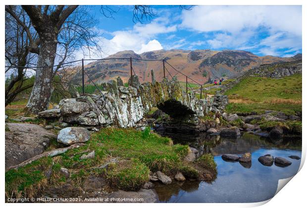 Slaters bridge in the lake district Cumbria Langdales 525  Print by PHILIP CHALK