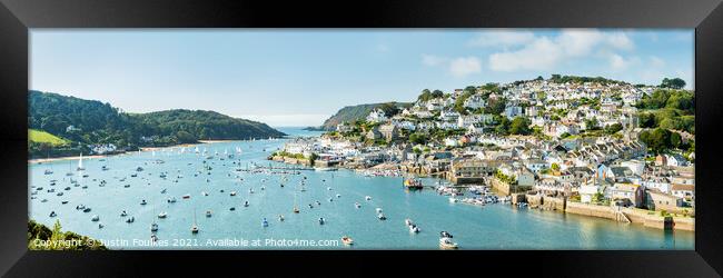 Panoramic view of Salcombe, South Hams, Devon Framed Print by Justin Foulkes