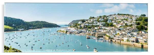 Panoramic view of Salcombe, South Hams, Devon Acrylic by Justin Foulkes