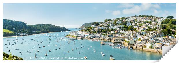Panoramic view of Salcombe, South Hams, Devon Print by Justin Foulkes