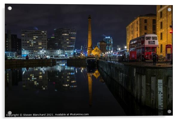 Liverpool pump house  Acrylic by Steven Blanchard