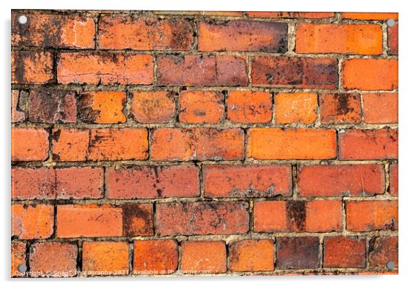 Abstract background of a close up of a Victorian red brick wall Acrylic by SnapT Photography