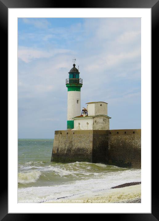 Lighthouse of Le Treport  Framed Mounted Print by Ann Biddlecombe