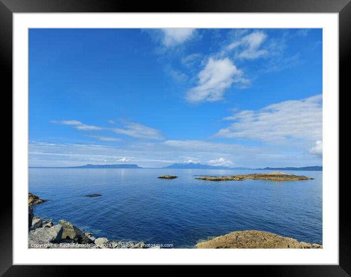 Eigg & Rhum Framed Mounted Print by Rachel Goodfellow