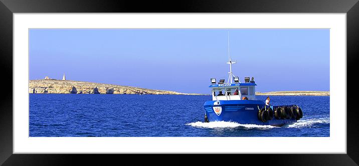 Tugboat Framed Mounted Print by Tom Gomez