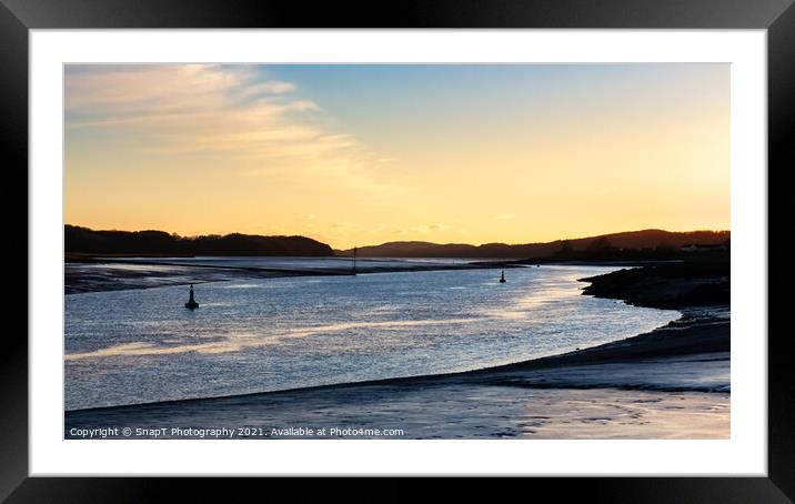 River Dee estuary at sunset in winter at Kirkcudbright, Scotland Framed Mounted Print by SnapT Photography