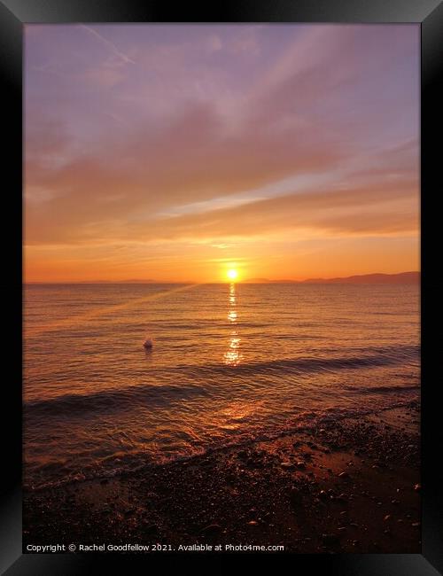 Sunset Splash Framed Print by Rachel Goodfellow
