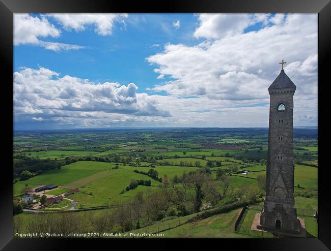 Tyndale Monument, Nibley, Cotswolds Framed Print by Graham Lathbury