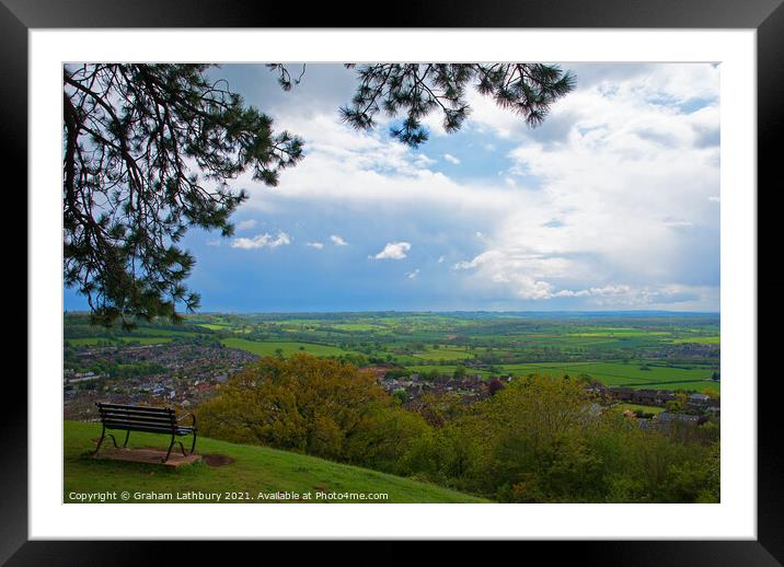 The stunning vista from the Wotton Under Edge Circle of Trees Framed Mounted Print by Graham Lathbury