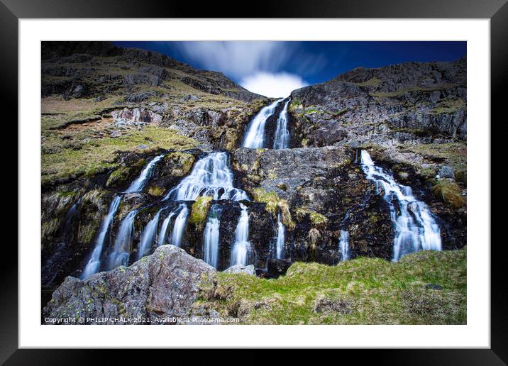 Levers water waterfall above Coniston village 526 Framed Mounted Print by PHILIP CHALK