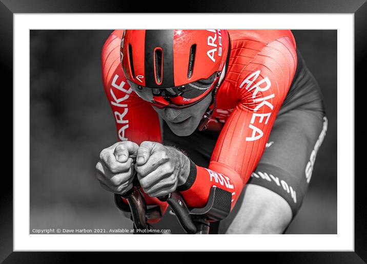Time Trial Framed Mounted Print by Dave Harbon