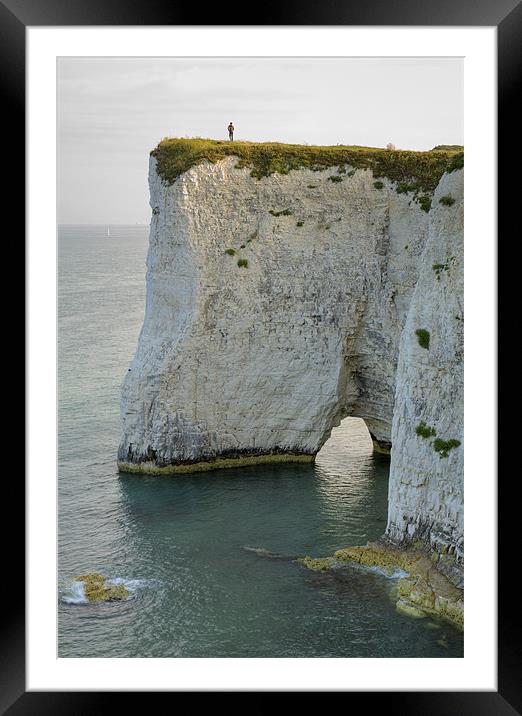 Old Harry Rocks Framed Mounted Print by Ian Middleton
