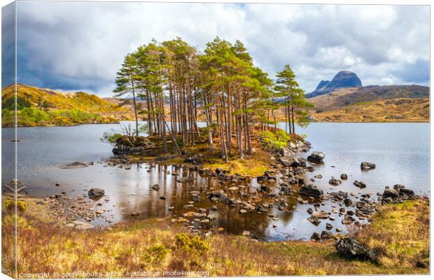 Suilven and Glen Canisp, Assynt, Scotland Canvas Print by geoff shoults