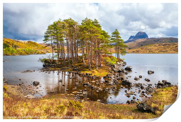 Suilven and Glen Canisp, Assynt, Scotland Print by geoff shoults
