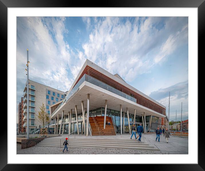 Helsingborg SeaU Conference Center and Hotel Wide Angle View Framed Mounted Print by Antony McAulay