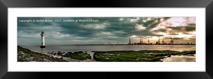 New Brighton Panorama Framed Mounted Print by Richie Brown