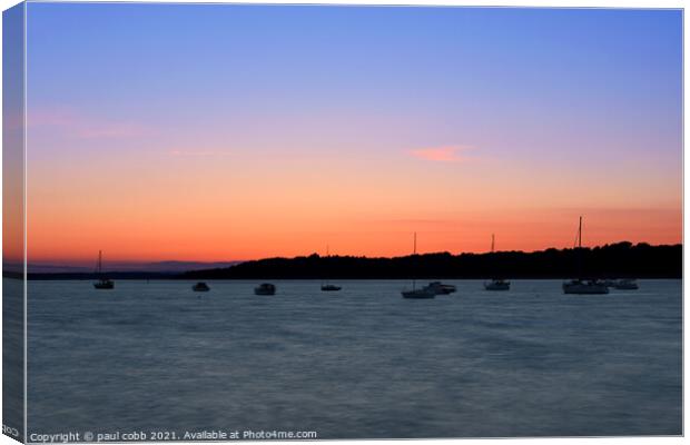 Serenity at Poole Harbour Canvas Print by paul cobb