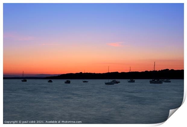 Serenity at Poole Harbour Print by paul cobb